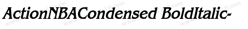 ActionNBACondensed BoldItalic字体转换